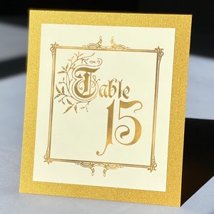 Fairy Tale Table Number for Fantasy Wedding or Party Decor, great for gothic or book nerd themes, choose colors, customize with text