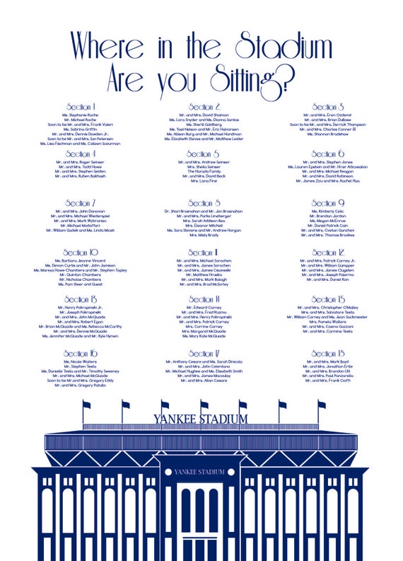 Yankee Stadium Seating Chart 2018