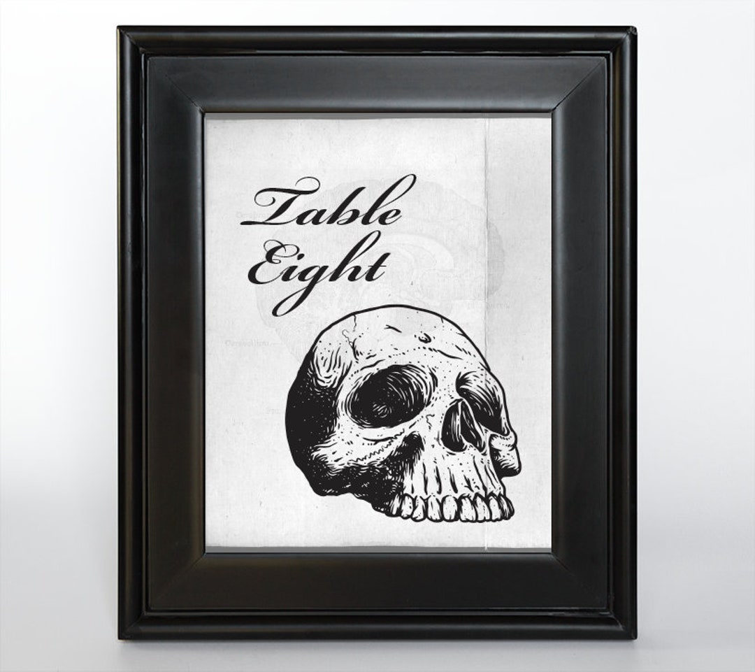 Anatomy Halloween Printable Table Number Wedding Reception Decor Sign ...