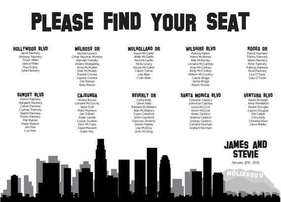 Metropolis Seating Chart