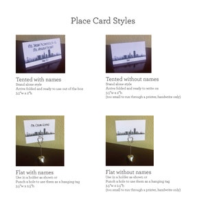 Printed World Travel Place Card, choose from hundreds of landmarks, customize font, colors. Quick turnaround time image 5