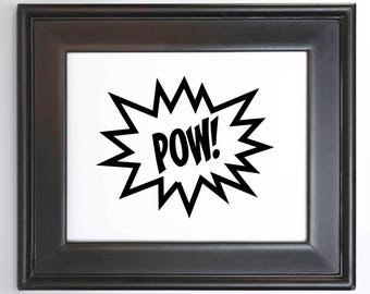 Comic Book Table Number Cards: Superhero Wedding Reception Decor (Printable)