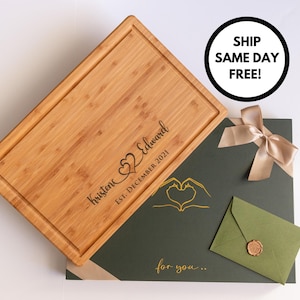 Tabla de cortar de bambú personalizada, regalo para el Día de la Madre, regalo único para inauguración de la casa, regalo para despedida de soltera, tabla de charcutería.