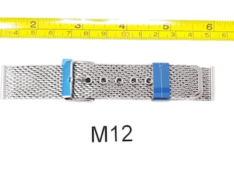 Uhrenarmband aus Edelstahl Mesh – mit verstellbarem Mailänder Schleifenarmband (wie neu)