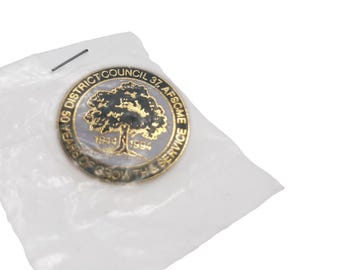 Vintage AFSCME District Council 37 Union Pin – 150th Anniversary Commemorative Badge (1844-1994)