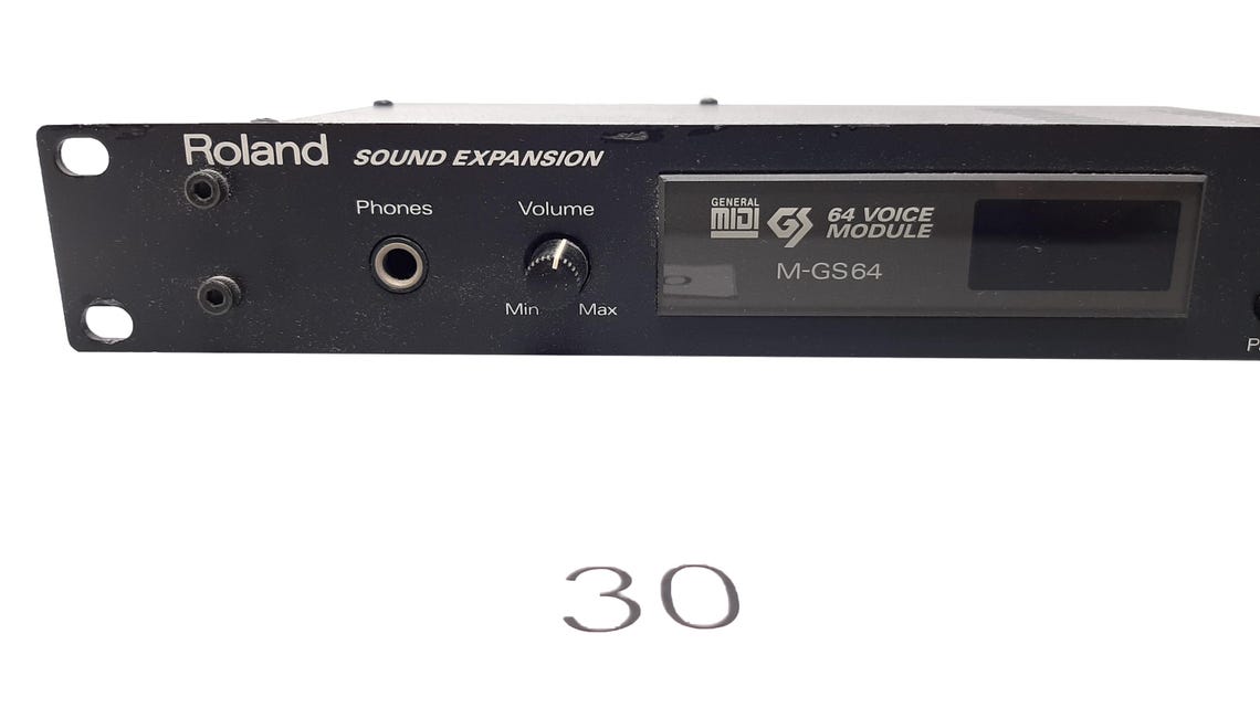 Roland M-GS64 Sound Expansion Module (1994) – 64-Voice General MIDI Rackmount Synth with Manual, foto 2 di 5