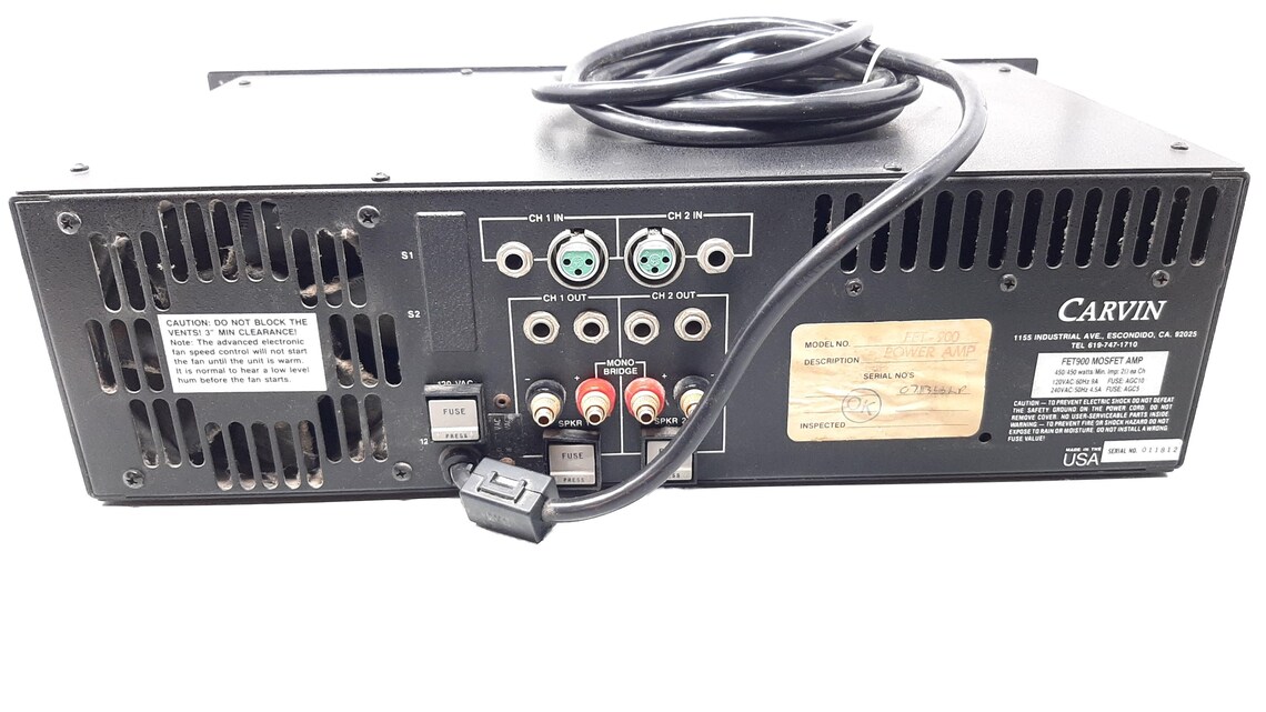 Carvin FET900 (1990s) – Vintage High-Power Stereo Amplifier with Manual, foto 3 di 5
