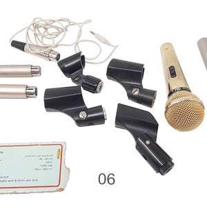 Shure SM61 (1970s) & GLI 88 (1980s) Microphones Bundle – Vintage Dynamic Mics + Accessories