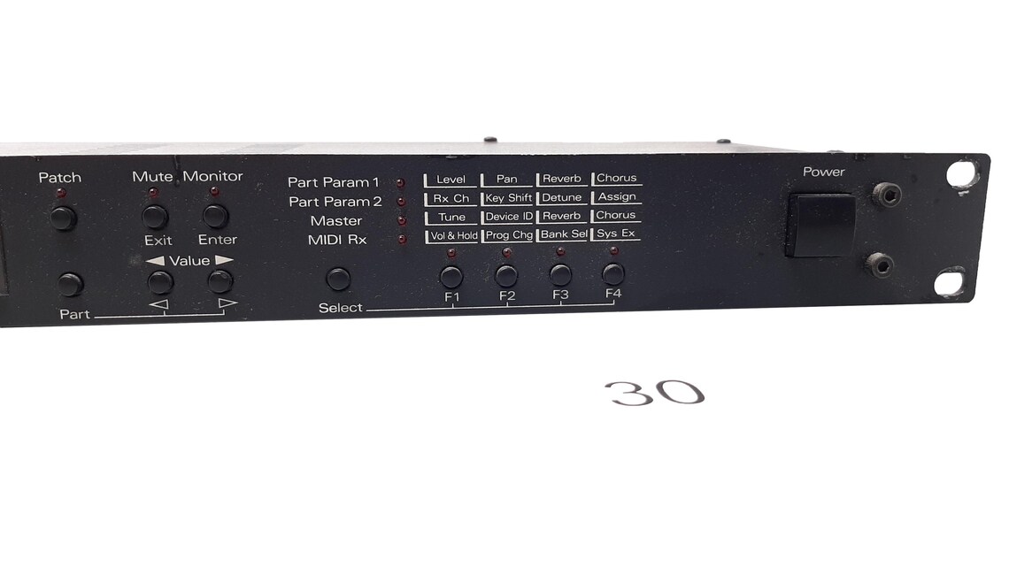 Roland M-GS64 Sound Expansion Module (1994) – 64-Voice General MIDI Rackmount Synth with Manual, foto 3 di 5