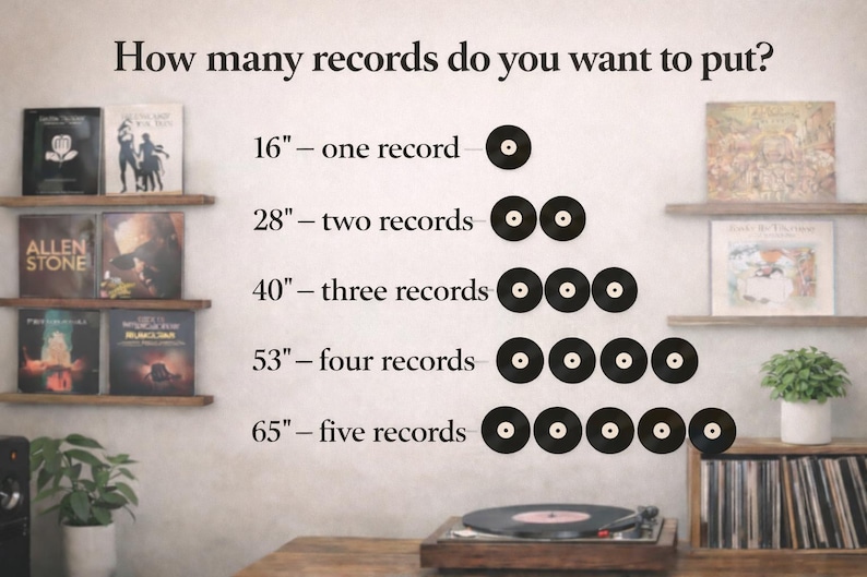 Hardwood Floating Vinyl Record Display Shelf, Album Art image 10