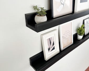 Estante flotante de madera para cuadros: repisa de exhibición para montar en la pared