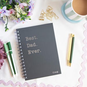 Carnet de notes A5 personnalisé – Meilleur. Maman. Jamais. ou Meilleur. Papa. Jamais.