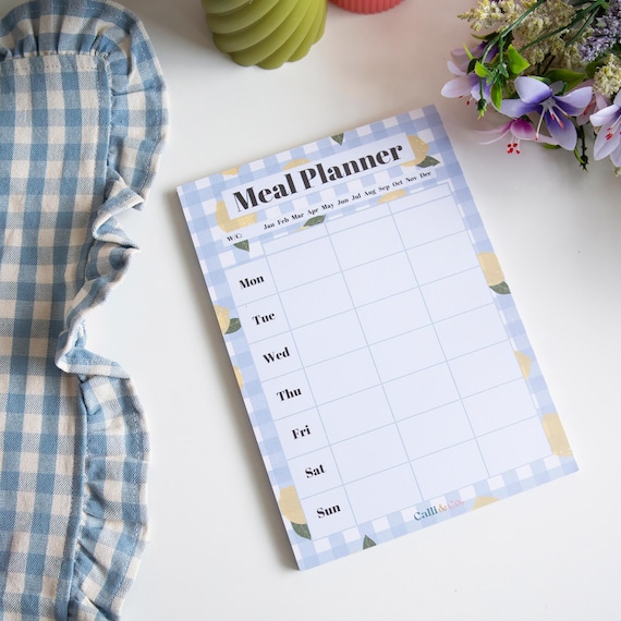 Weekly Meal Planner Pad: A5 Kitchen Organiser with Customizable Columns