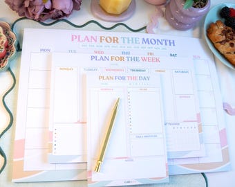 Complete Planner Pad Bundle | Daily, Weekly, Monthly Stationery Set