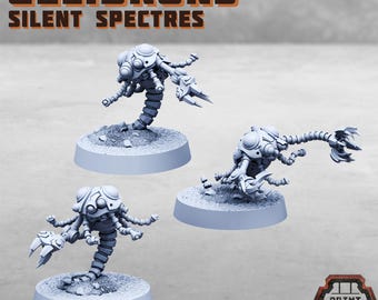 Gelidrons Psychic Robots | 3D Printed Miniature by Print Minis | ABS-like Resin