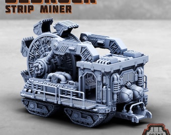 Bedrock Strip Miner : 3D Printed 28mm-32mm Scale Miniature - Print Minis