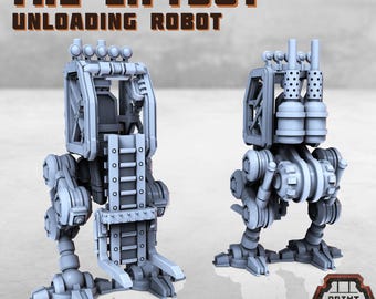 3D Printed Sci-Fi Liftbot: ABS-Like Resin Terrain Piece by Print Minis