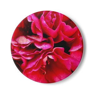 Floral Ceramic Coaster Set, Vibrant Flower Coasters for Home Decor, Gifts for Plant Lovers, Spring Decor, Coffee Table Accessories