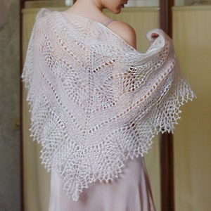 Hand Knitted bridal cover up, Silk and mohair wedding cape, White wedding shawl for bride, Bridal bolere, Wedding cape, Wedding gown