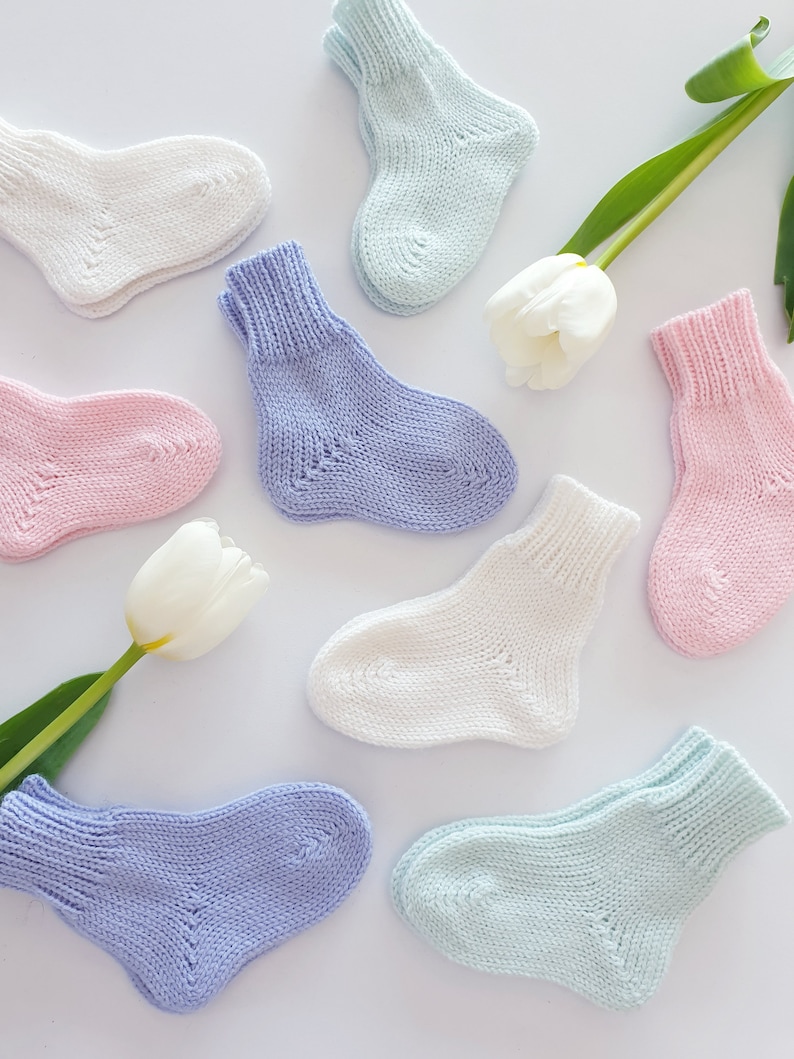 Merino Wool Baby Socks 4 COLORS Newborn Socks for Girls Hand Etsy