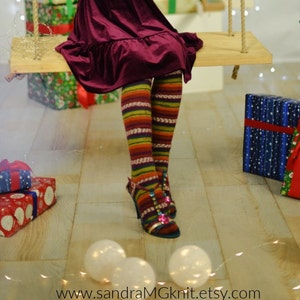 Long WINTER socks for women, Wool knitted socks, Knee high socks, Cozy warm socks, Christmas socks gift, Christmas gift form mom image 6