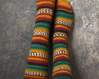 Long knee high wool socks, Christmas gift socks for winter, Toddler wool socks, Knitted wool socks for women and men, Thin wool boot socks