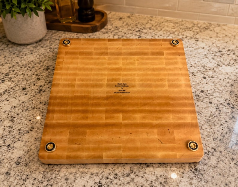 Extra großes massives Ahorn Stirnholz Schneidebrett - 18 "x 18" Butcher Block Prep Bereich Bild 4