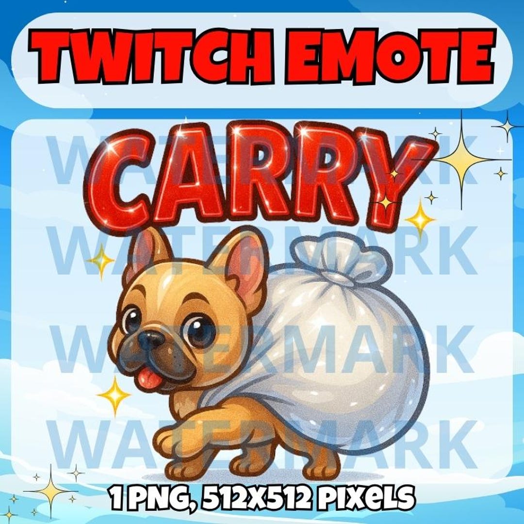 Dog Carry Twitch Emote - Cute Emote for Twitch Discord Youtube Kick ...