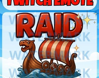 Viking ship raid twitch emote - funny emote for Twitch Discord Youtube Kick Stream - Funny viking ship raid emote - Viking raid meme emote