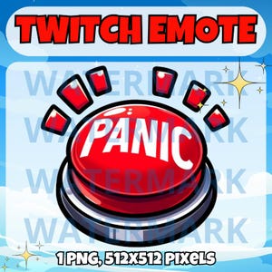 Panic button twitch emote - funny emote for Twitch Discord Youtube Kick Streams - panic button emote - funny panic button meme joke emote