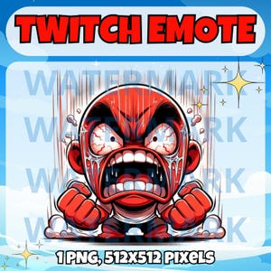 Rage twitch emote - funny emote for Twitch Discord Youtube Kick Streams - Funny rage emote - funny raging gamer joke meme emote graphic