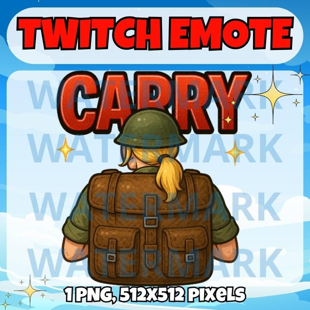 Carry Soldier Twitch Emote - Funny Emote for Twitch Discord Youtube ...