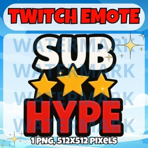 Sub hype twitch emote - funny emote for Twitch Discord Youtube Kick Stream - Funny Sub hype emote - Sub hype meme joke stream emote graphic