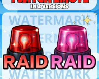Raid Twitch Emote - lustiges Emote für Twitch Discord Youtube Kick Tiktok Stream - lustige Raid Alarm Emotes - witzige Alarm Emotes in 2 Versionen