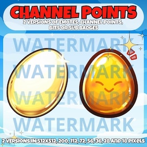 Golden egg twitch emote, channel points, sub badge or bit graphics - cute Easter egg emote for Twitch Discord Youtube Tiktok Streams emotes