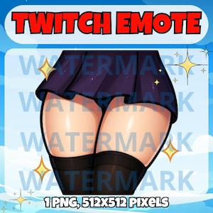 Thicc twitch emote - sexy emote for Twitch Discord Youtube Kick Streams - Sexy thicc legs emote - sexy adult woman thick legs emote graphic