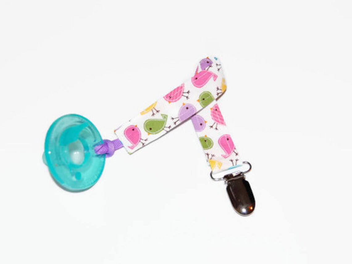 Attache Tétine NUK Avec Clip - Pour Tétine Avec Anneau - Stable Et Incassable - Design étoiles Bleues