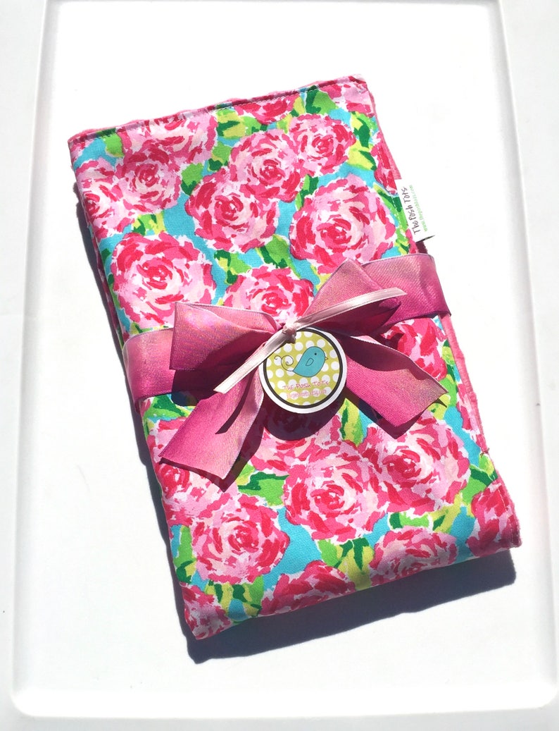 Baby Girl Blanket with Ribbon Tags Lilly Pulitzer Inspired Etsy