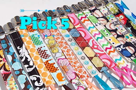 Items similar to Pacifier Clip - Girl Pacifier Clips -Boy Pacifier ...