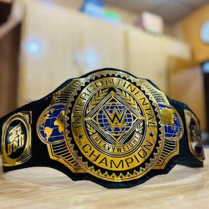 New INTERCONTINENTAL World Wrestling Championship Title Replica Belt 2MM.4MM Brass Adult Size, Customized belts, Adult Belts, Birthday Gift