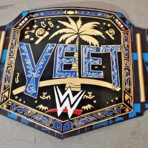 YEET Heavyweight Wrestling Championship Title Replica Belt 2MM & 4MM Brass, Adult Size Belt