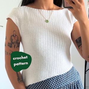 Asymmetrical Top | Crochet Digital Pattern PDF | Amy Top for Spring and Summer