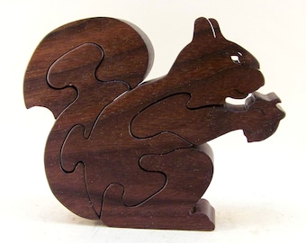 Squirrel with Acorn Wood Puzzle