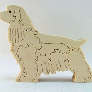 Cocker Spaniel Dog Wood Puzzle