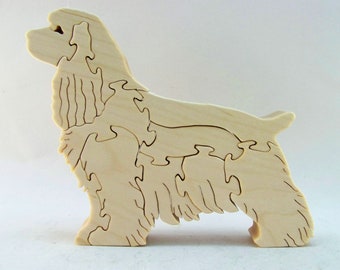 Cocker Spaniel Dog Wood Puzzle