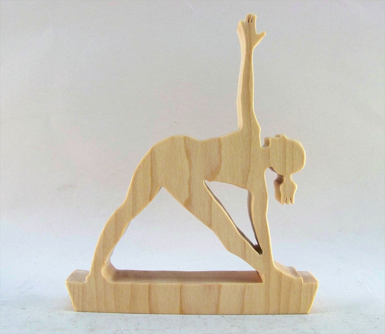 Triangle Yoga Pose Figurine Trikonasana image 1