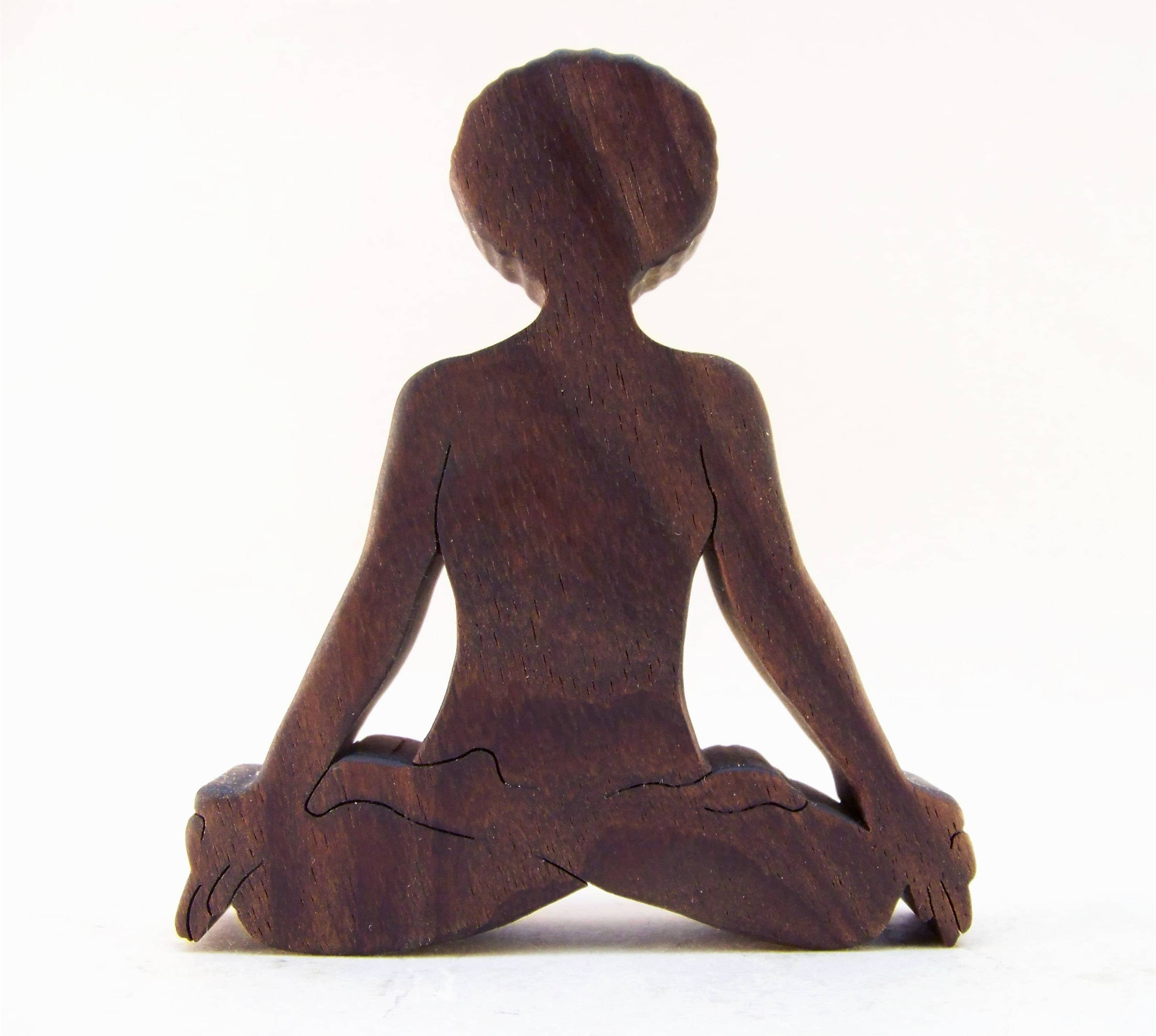 Wood Yoga Figurine 