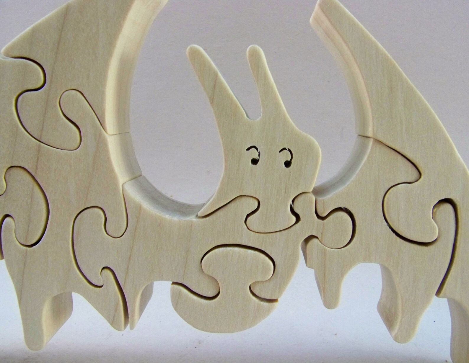 Bat Wood Puzzle Etsy