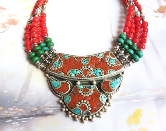 Ethnic Bead Necklace from Nepal
