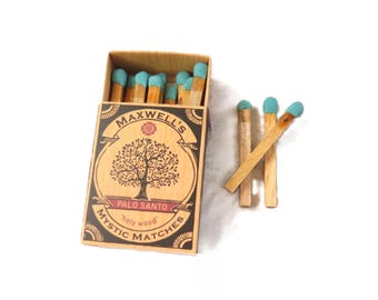 Palo Santo Matches – Holy Wood Ritual Cleansing - Maxwell Mystic Matchsticks (15 Count)